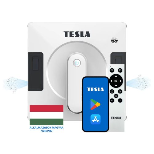 Robot de Curățare Geamuri TESLA RoboStar W700 cu Pulverizare Dublă, 3000Pa, Conectivitate Wireless