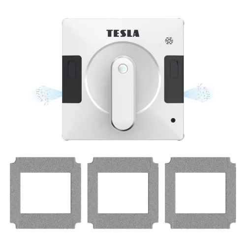 Robot de Curățare Geamuri TESLA RoboStar W700 cu Pulverizare Dublă, 3000Pa, Conectivitate Wireless
