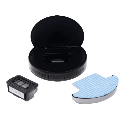 ROBOT PENTRU ACASĂ RV400 Robot Aspirator Inteligent, Umed-Uscat, Filtru HEPA, Aplicație, Negru