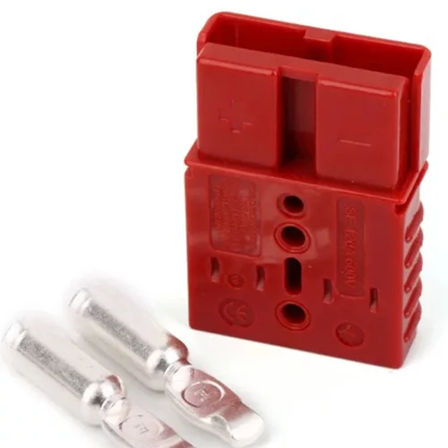 Conector Baterie 120A - Roșu, Material Plastic, Compatibil cu Redresor, Tip Masculin și Feminin