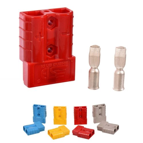 Conector pentru Baterie - 50A, 600V, Plastic, Roșu