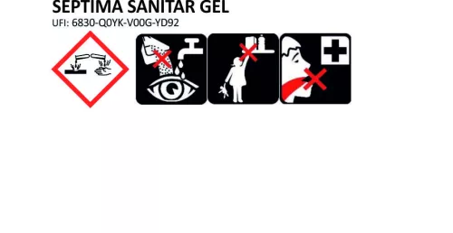 Gel de Curățare WC Septima Sanitar cu Parfum de Portocală Siciliană, 1,25 Litri