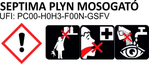 Detergent de Vase cu Aromă de Lămâie 5L - Septima, Puternic Degresant, Delicat cu Pielea