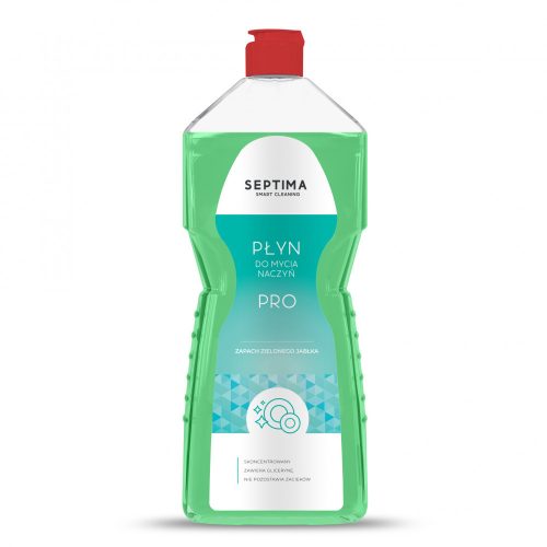 Detergent de Vase cu Aromă de Măr Verde 1L și 5L - Septima PRO