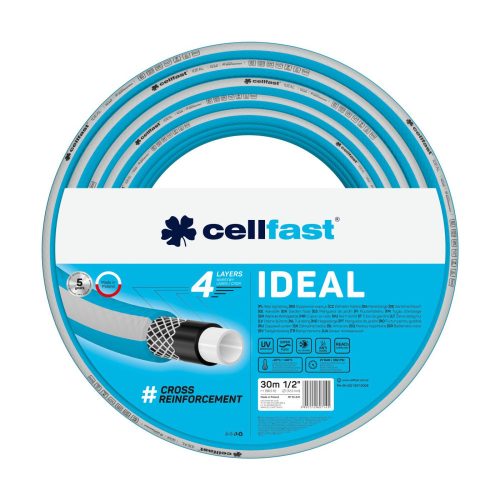 Furtun Grădină IDEAL 19 mm 4 Straturi 20 m - Calitate Superioară, Rezistent la UV și Alge, Presiune 27 bari