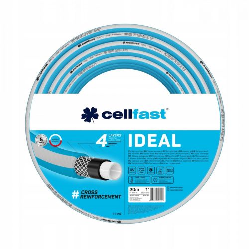 Cellfast IDEAL Furtun Grădină 4 Straturi 1" 20 m - Durabil, Flexibil și Rezistent la Radiații Ultraviolete