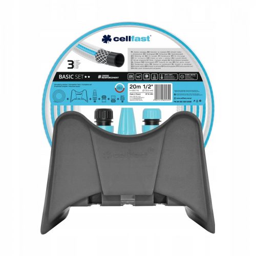 Set de Furtun Alap 1/2" 20 m cu Accesorii și Suport de Furtun