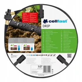   Cellfast Furtun de Irigare prin Picurare 1/2" 30m - Economie și Precizie în Udare