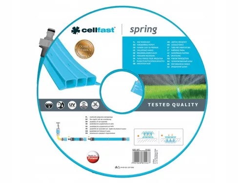 Furtun de Grădină Flexibil 1/2" 7,5 m - Set Complet de Duze, Rezistent la Radiații Ultraviolete, Tricanal, Fără Cadmiu și Bariu