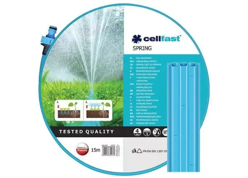 Furtun de Grădină Flexibil 1/2" 7,5 m - Set Complet de Duze, Rezistent la Radiații Ultraviolete, Tricanal, Fără Cadmiu și Bariu