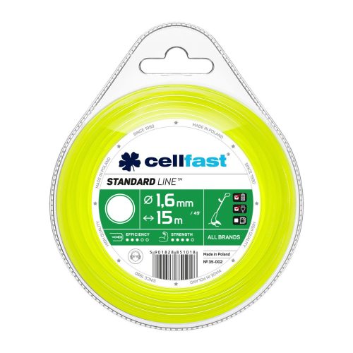 Cellfast STANDARD Damil pentru Trimmere - Profil Rotund, 1,6 mm x 15 m