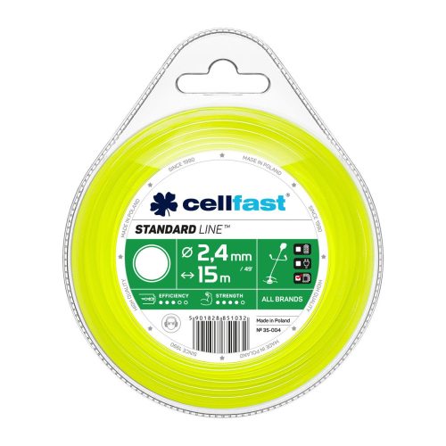 Cellfast STANDARD Fir pentru Trimmer - Profil Rotund, 2,4 mm x 15 m