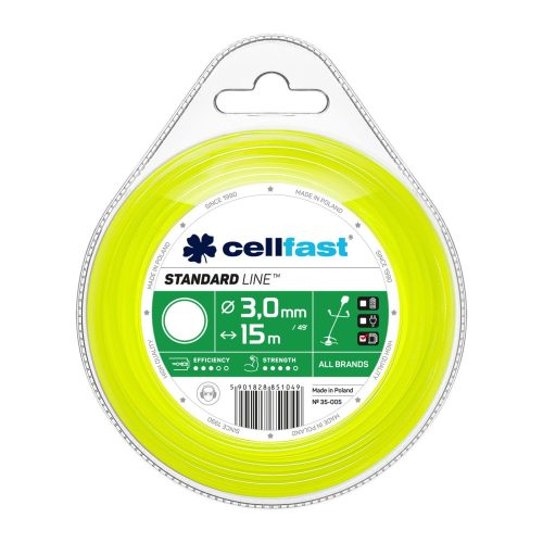 Damil Cellfast STANDARD pentru Motocoase - Profil Rotund, 2,4 mm x 15 m
