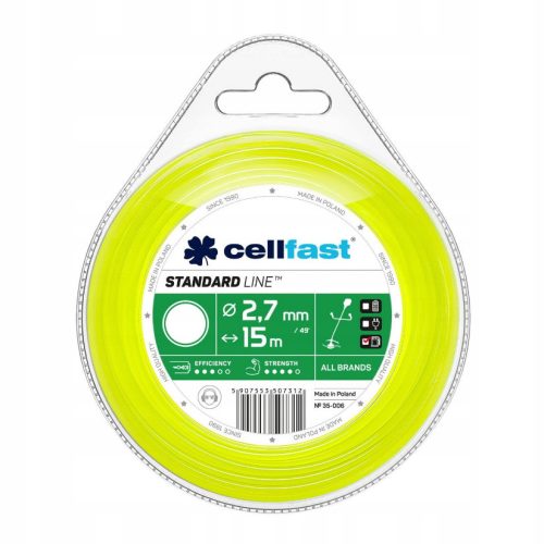 Damil pentru Motocoasă Cellfast STANDARD - Profil Rotund, 2,7 mm x 15 m