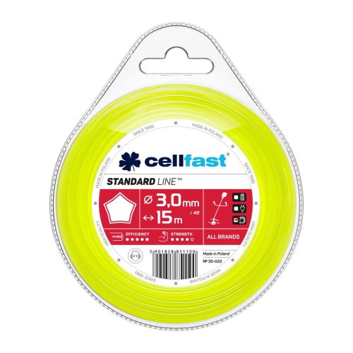 Cellfast STANDARD Fir pentru Trimmer - Profil Stea, 3,0 mm x 15 m
