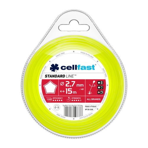 Damil pentru Trimmer Cellfast STANDARD - Profil Stea, 2,7 mm x 15 m