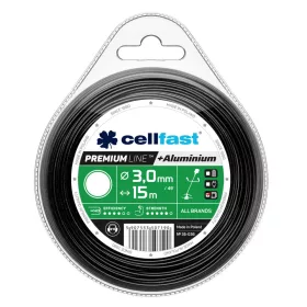  Damil Premium din Nailon cu Particule de Aluminiu pentru Motocoase - Profil Rotund, 3,0 mm x 15 m, Cellfast