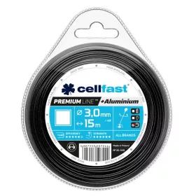   Damil Premium cu Particule de Aluminiu - Profil Pătrat, 3,0 mm x 15 m, Cellfast