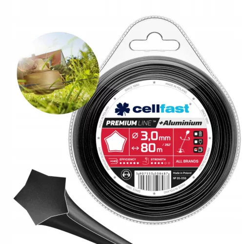 Fir Premium cu Particule de Aluminiu, Profil Stea, Diametru 3,0 mm, Lungime 80 m, Cellfast