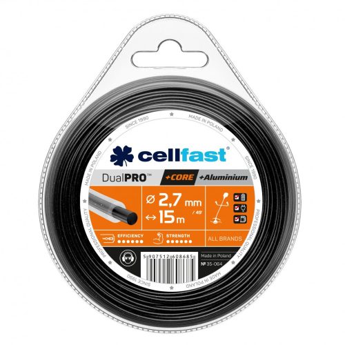 Cellfast Dual PRO™ Fir pentru Trimmer - Profil Rotund, 2,7 mm, 15 m