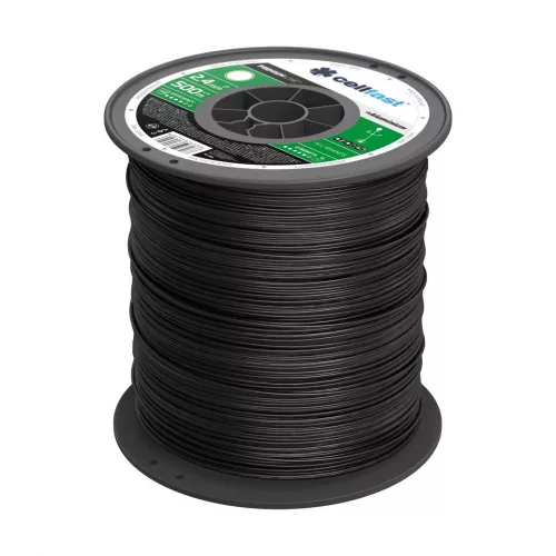 Damil Premium Întărit cu Particule de Aluminiu pe Rolă - Profil Rotund, 2,4 mm x 500 m, Cellfast