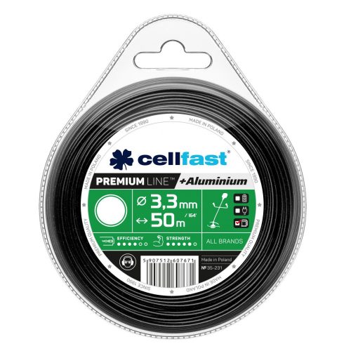 Fir Trimmer Premium cu Particule de Aluminiu - Profil Rotund, 3,0 mm x 80 m - Cellfast