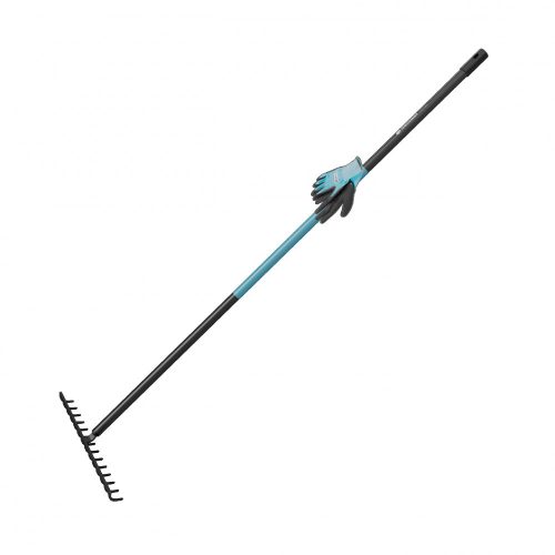 Cellfast IDEAL PRO™ Greblă Metalică - Cap din Oțel Boron Întărit, Mâner din Aluminiu, Lățime de Lucru 370 mm, 14 Dinți, Lungime 1550 mm, Greutate 0,9 kg