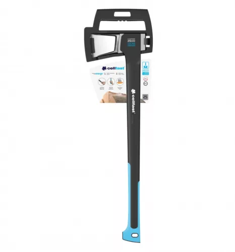 Topor pentru Despicat Bușteni Mari C2500 ENERGO, 2,5 kg, 740 mm, Lamă din Oțel Călit prin Inducție, Mâner din Compozit Ranfortat cu Fibră de Sticlă