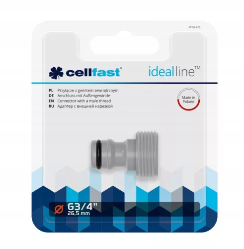Conector Robinet Exterior Cellfast IDEAL™ 3/4" (Acrilonitril Butadien Stiren) pentru Irigații Grădină