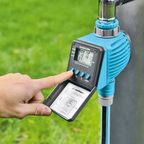 Controler Digital de Irigare IDEAL - Sistem de Irigare Grădină, cu Tehnologie UNI FIT, Durată de Irigare 1-99 minute, Conectori G3/4" (26,5 mm) și G1" (33,3 mm)