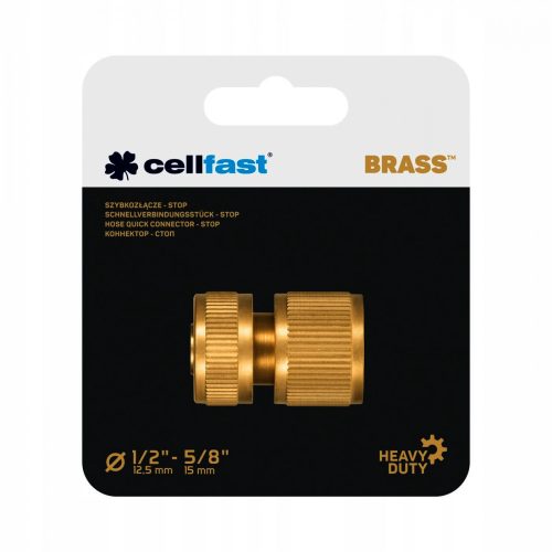 Conector Rapid cu Opritor 1/2" Alamă, Cellfast 52-820, UTILIZARE INTENSIVĂ