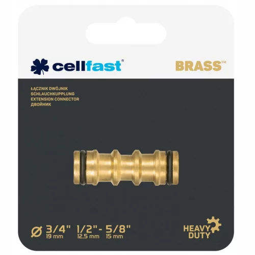 Cellfast Cuplaj Dublu 1/2" și 3/4" din Alamă - Construcție Durabilă din Alamă