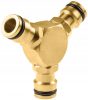 Conector T din Alamă pentru Furtun de Grădină 19 mm, 13 mm