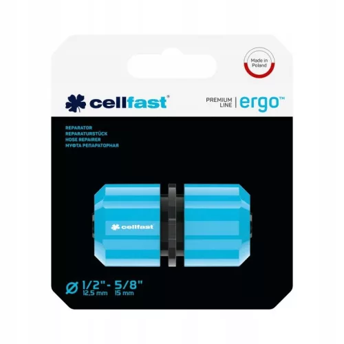Cellfast ERGO Conector Furtun 12,5 mm (1/2")-15 mm (5/8") PVC cu Conexiune Automată