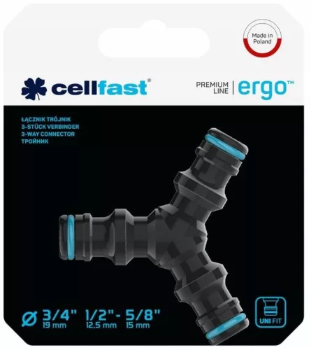 ERGO T Distribuitor pentru Furtun de Grădină 12,5 mm, 19 mm, 13 mm cu Conector Rapid din PVC