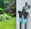 Distribuitor Furtun Grădină ERGO - Dublă Conexiune, Compozit Fibra de Sticlă, Tehnologie UNI FIT™, Dimensiuni Filet G1/2", G3/4", G1"