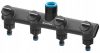 Distribuitor Quadruplu pentru Furtun de Grădină ERGO - Compozit din Fibre de Sticlă, Compatibil 1/2", 3/4", 1"
