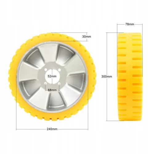 Roată Față Originală HAKO pentru Mașini de Curățat HAKOMATIC/SCRUBMASTER B115, B120, B650, B750