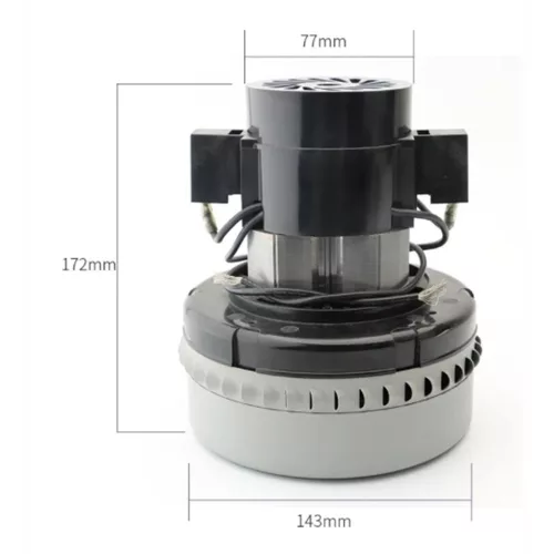 Motor de Aspirație Hako B30 B45 pentru Mașini de Curățenie (24V - 400W, Două Turbine, Carcasă Argintie sau Neagră)