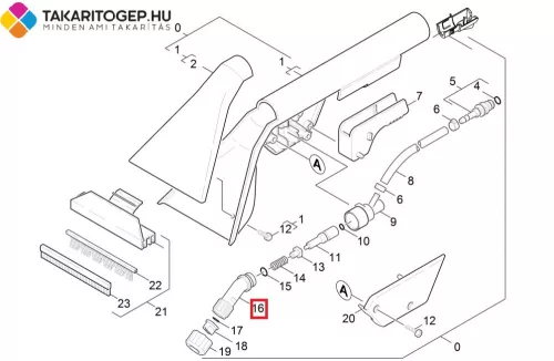 Karcher Puzzi Conector pentru Tub la Cap de Tapițerie (5.401-225.0)