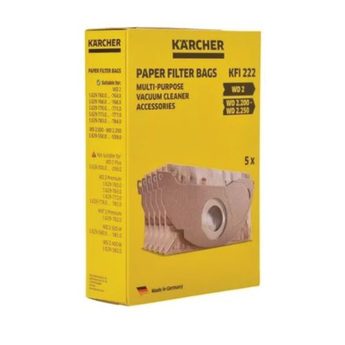 Sac de Hârtie 5 Bucăți Compatibil Karcher WD2 A2004 MV2 2054 2024 (6.904-322.0) pentru Aspiratoare