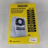 Set de Sac de Filtrare Sintetic Karcher WD4 WD5 WD6 MV4 MV5 MV6, 4 Bucăți, Compatibil cu Modelele Premium