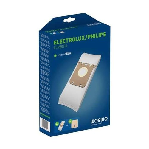 Set de 4 Sacii de Praf Sintetici pentru Aspiratoare Electrolux Philips AEG S-BAG cu Filtru Motor HEPA H10