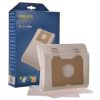 Saci de praf din microfibră WORWO PMB01K pentru aspiratoare Philips, 4 buc + filtru protector motor