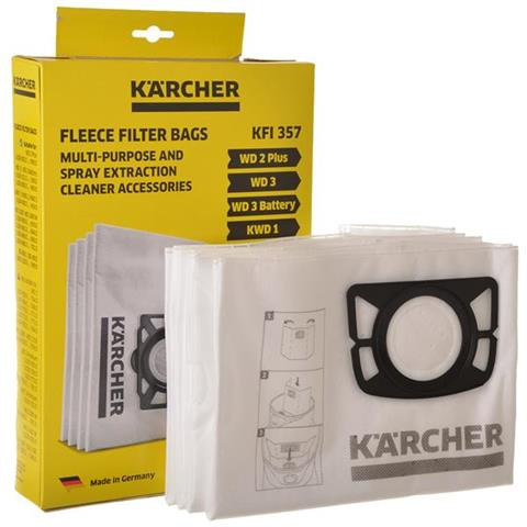 Saci de praf sintetici 4 bucăți pentru aspiratoare Karcher (2.863-314.0) WD2 WD3 SE 4001 SE 4002