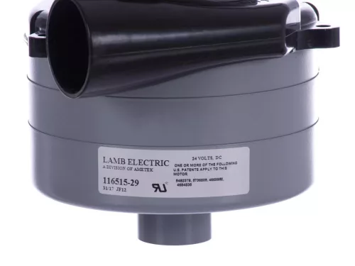 Eredeti AMETEK Lamb szívómotor IN-LET csatlakozással (24V, 600W, 3 lépcsős, oldalsó kifúvás)