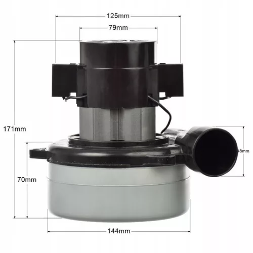 Motor de Aspirație 230V cu 2 Turbine pentru Mașini de Curățat Podele Karcher, Colombus, Cleanfix, Fimap și Hako, 1000W