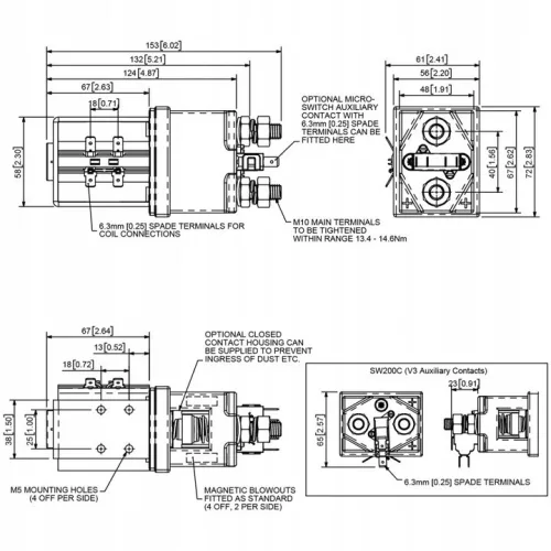 Contactoare Aftermarket SW200 - 24V 400A - Compatibil Albright