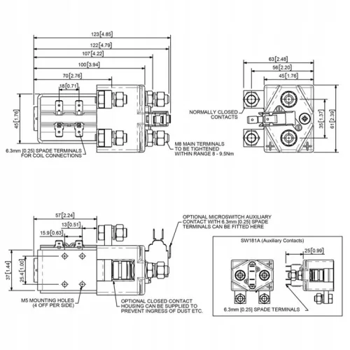 Contactori, Relee și Bobine Produse Post-Vânzare SW181 - 48V 200A Compatibil cu Albright