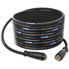   Furtun Premium din Oțel, Rezistent la Temperatură, pentru Presiune Înaltă, 10 Metri DN8, Conectori M22-M22, Compatibil cu Spălătoare cu Presiune Karcher și Kranzle
